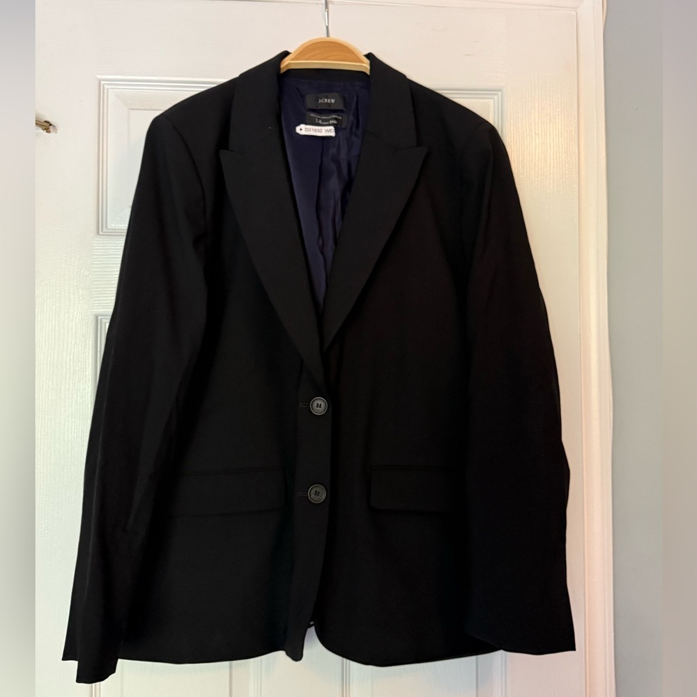J Crew Sommerser blazer in Italian stretch wool size 22 black - Picture 3 of 6